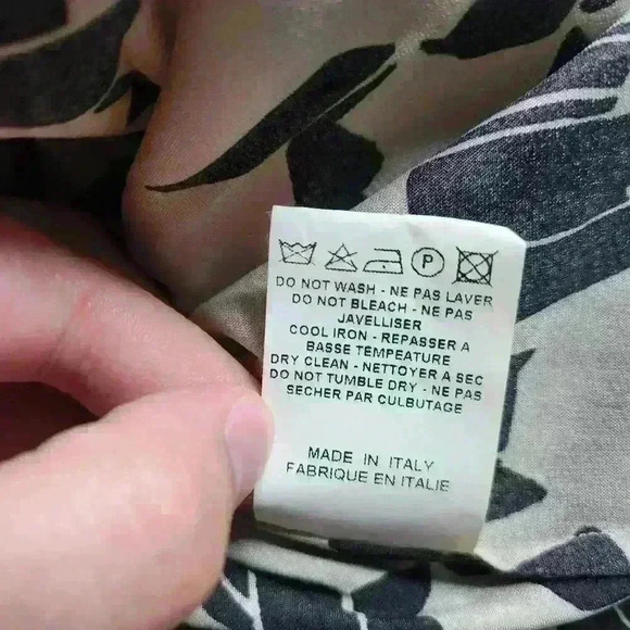 ETRO Italy Silk Champagne Blouse Beaded Collar With Black & Bronze Hardware US 8 - Picture 9 of 9